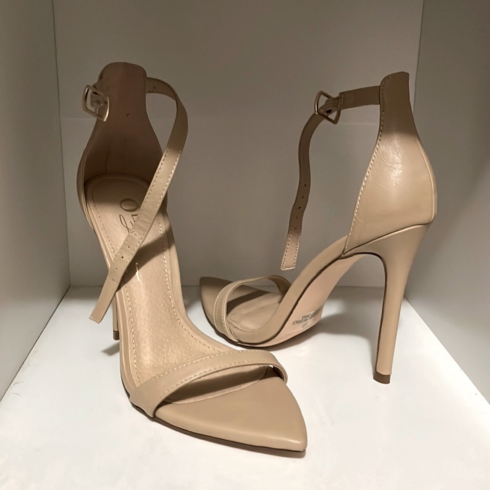 Nude stiletto heels